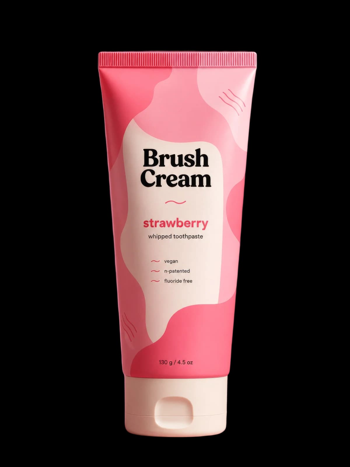 Brush Cream strawberry whipped toothpaste tube, 130 g